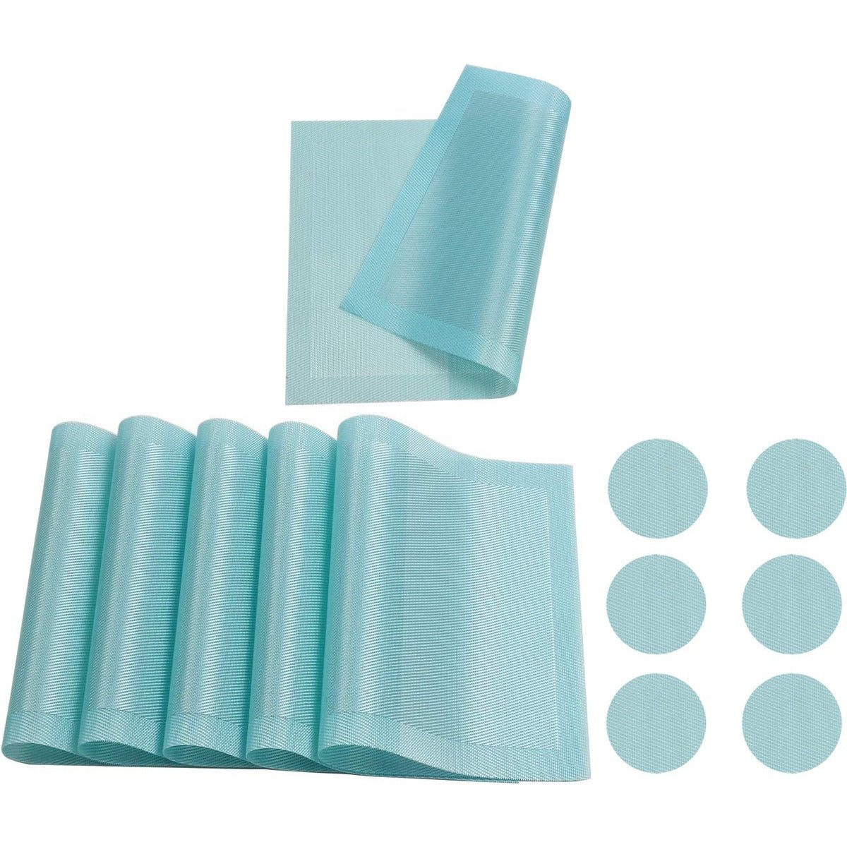 14 Delige - Vinyl Placemats - Inclusief Onderleggers en Onderzetters - Eetkamer Placemats - Tafelmatten - Gemakkelijk Schoon Te Vegen - Wasbare Tafel Leggers