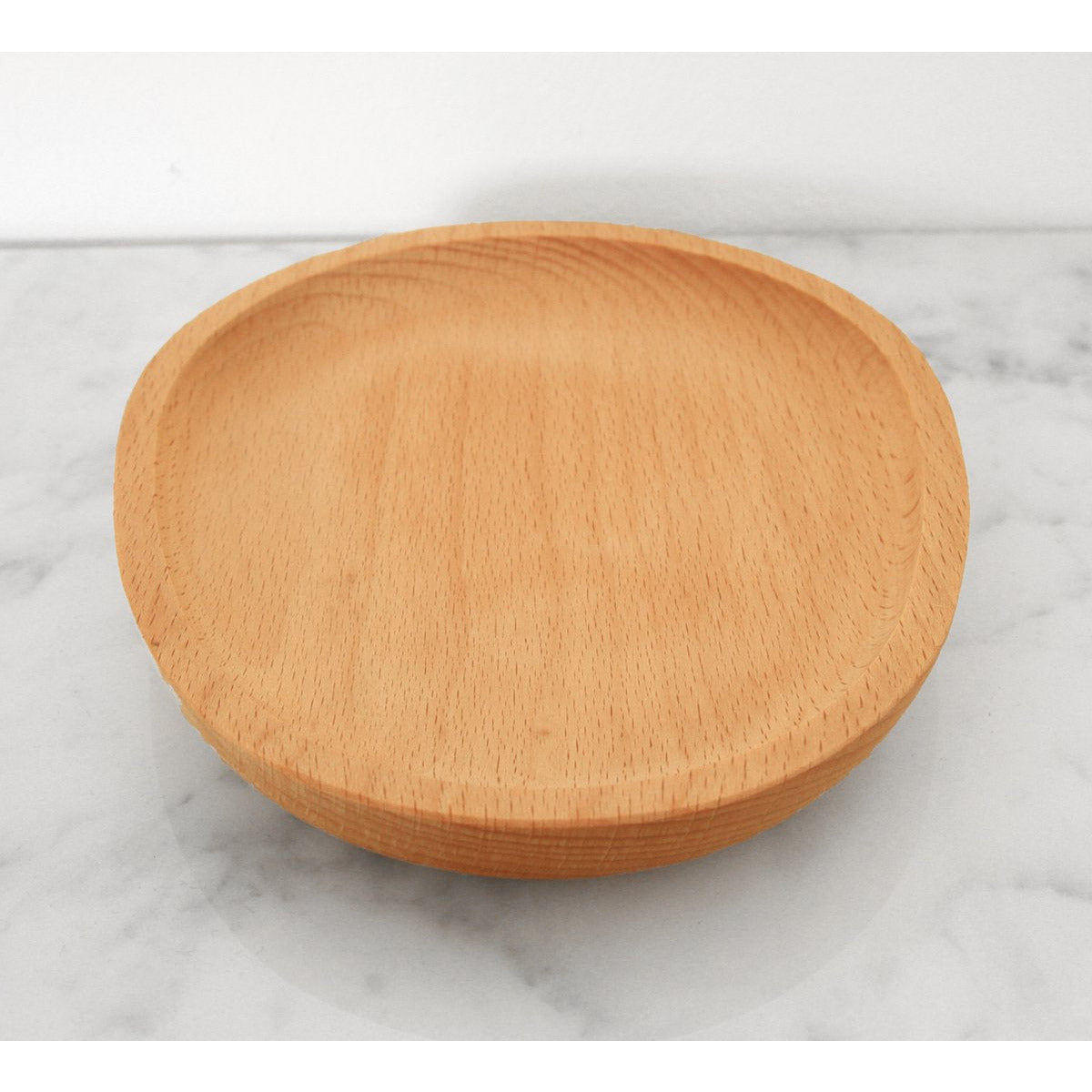 Beukenhouten Schaaltje – Handgemaakt Rond Houten Dienblad – Minimalistisch Design – Gladde Afwerking – Decoratieve Houten Fruitschaal – Serveer- en Displayschaal – Natuurlijke Beuk – Ø ca. 20cm – Multifunctioneel Interieuraccessoire