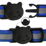 2 Stuks - Reflecterende Halsbanden Voor Katten - Met bel - Blauw