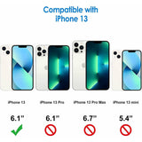 Transparante iPhone 13 hoesje - 6,1-Inch - Schokbestendige - Clear Bumper Case - Antikras - Doorzichtig - HD Helder)\