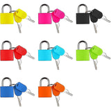 8 Stuks - Mini Hangslot Met Sleutels - Metalen Sleutelsloten - Padlock - Bagageslot - Geschikt Voor Rugzak, Gymlocker, Koffer, Etc - Inclusief 2 Sleutels Per Slot - Met Beschermhoes - Kleur Gecodeerd - 8 Kleuren
