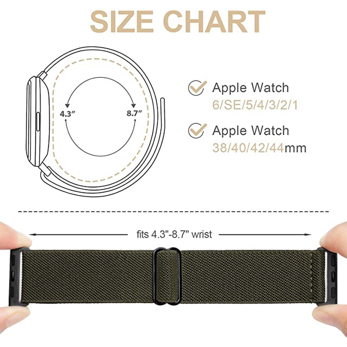 2 Stuks | Elastische Solo Loop horlogebanden | Geschikt Voor Apple Watch 38 mm - 40 mm - 41 mm | Gevlochten Nylon Sportbanden | Verstelbare Vervangingsbanden | Duurzaam, Licht en Sterk | Compatibel met Apple Watch Series 7/6/5/4/3/2/1/SE |Unisex |