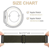 2 Stuks | Elastische Solo Loop horlogebanden | Geschikt Voor Apple Watch 38 mm - 40 mm - 41 mm | Gevlochten Nylon Sportbanden | Verstelbare Vervangingsbanden | Duurzaam, Licht en Sterk | Compatibel met Apple Watch Series 7/6/5/4/3/2/1/SE |Unisex |