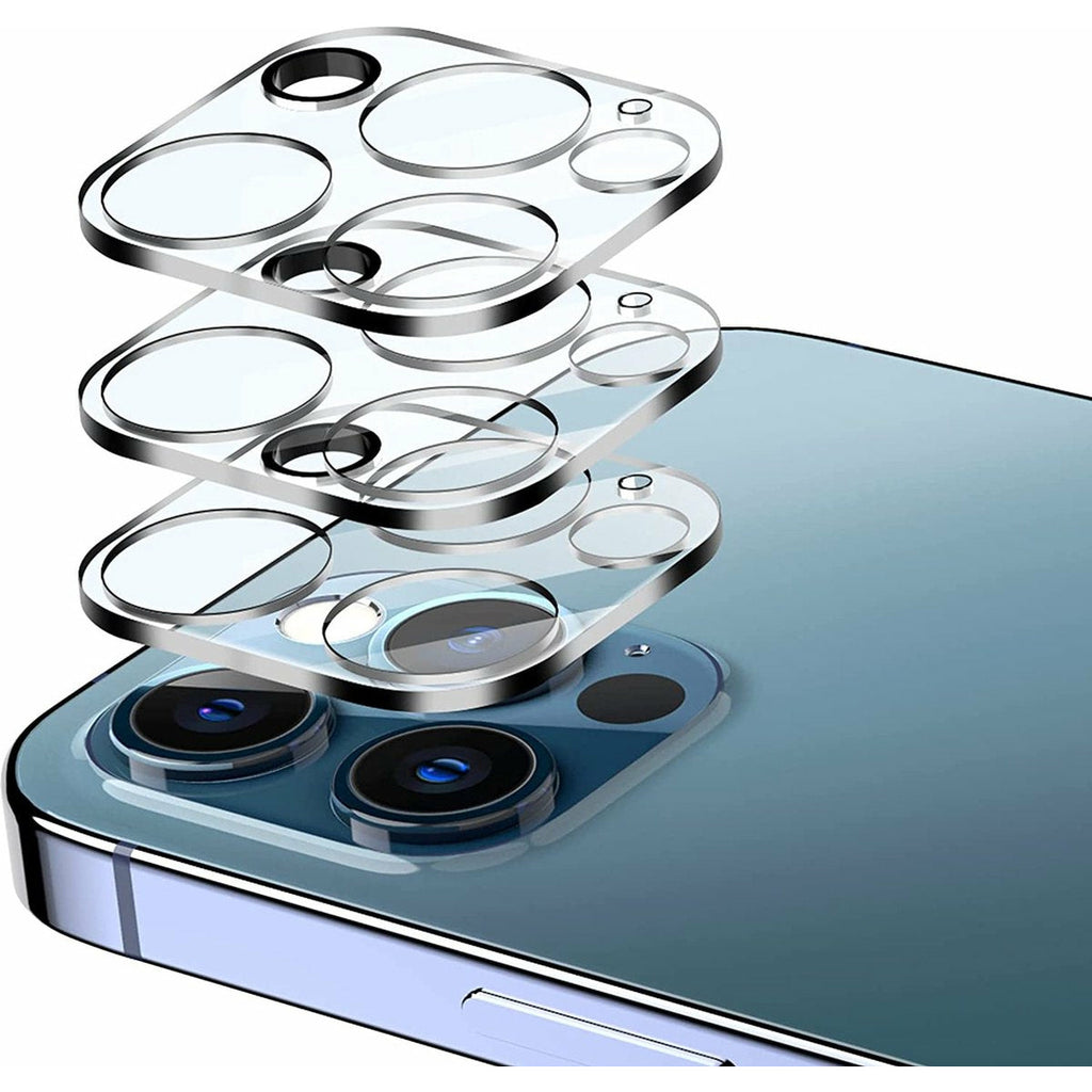3 Stuks - EGV Camera Lens Protector - Compatibel met iPhone 12 Pro Max 6.7" - Ultra Dun - Glas - Krasbescherming - Lens Cover