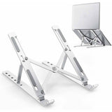 Extra Sterke - Draagbare Aluminium Laptopstandaard - Verstelbaar - Opvouwbaar - Laptop Stand - Compatibel met Laptops tot 15,6'' - Compatibel met MacBook Air - MacBook Pro - HP -Dell - Lenovo en meer - Zilver