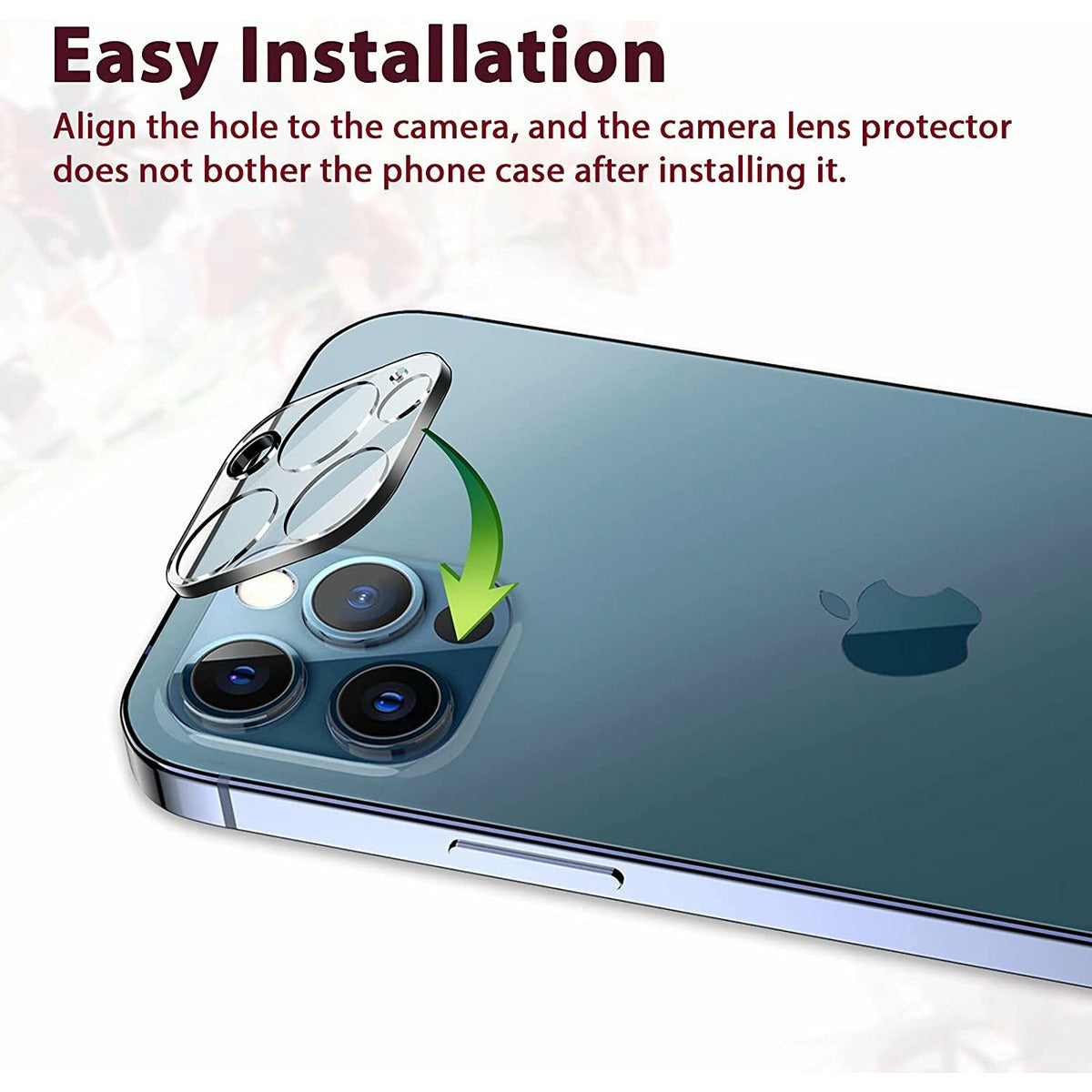 3 Stuks - EGV Camera Lens Protector - Compatibel met iPhone 12 Pro Max 6.7" - Ultra Dun - Glas - Krasbescherming - Lens Cover