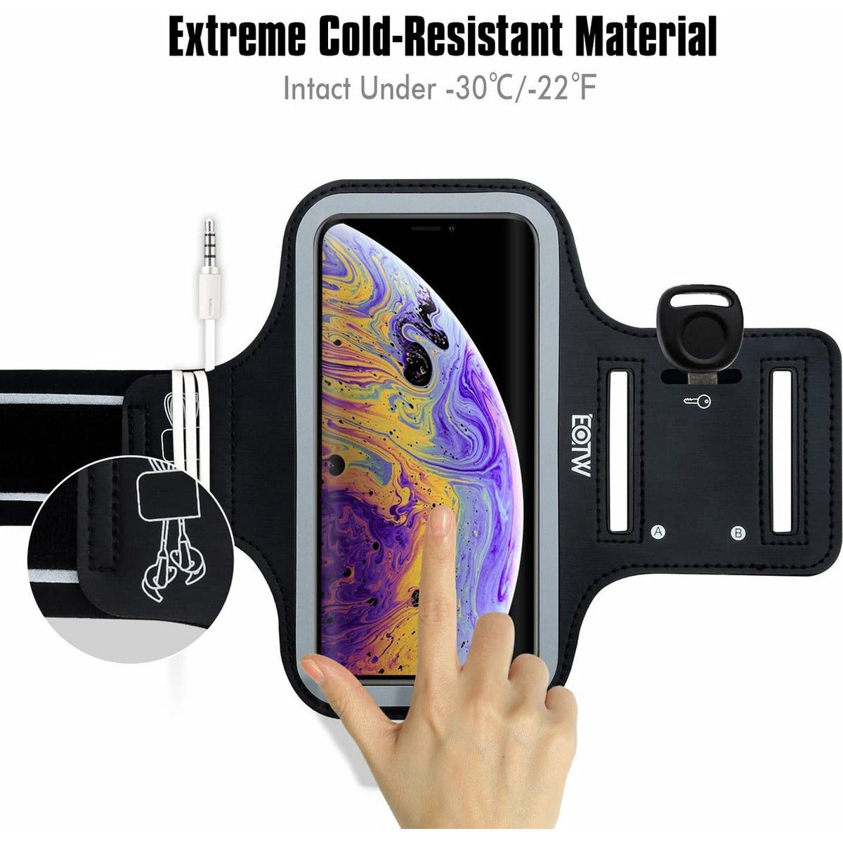 EOTW - Universele Smartphone Sportarmband - Met Kabelhouder en Sleutelhouder - 5.8