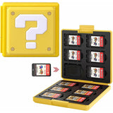 Game Case voor Nintendo Switch + Lite | 12 Sleuven | Game Card Case, Opbergkoffer voor 12 Spellen | Geel Blok