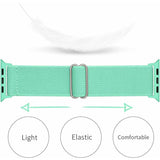 2 Stuks | Elastische Solo Loop horlogebanden | Compatibel met Apple Watch 42 mm - 44 mm - 45 mm | Gevlochten Nylon Sportbanden | Verstelbare Vervangingsbanden | Duurzaam, Licht en Sterk | Compatibel met Apple Watch Series 7/6/5/4/3/2/1/SE |Unisex