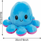 Omkeerbaar Octopus Knuffel | Stemming Pluche | Reversible | Inside Out | Speelgoed | Bekend van Tik Tok | Blauw | Paars | 1 Stuk