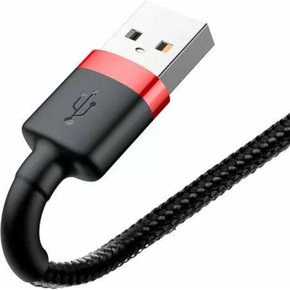 Baseus - 2 meter USB Lightning Kabel - Geschikt voor Apple iPhone - Nylon Gevlochten Oplaadkabel - Duurzaam Ontwerp - USB naar Lightning Kabel - Bestandsoverdracht en Opladen - Aluminium Connectors - Anti-War Technologie