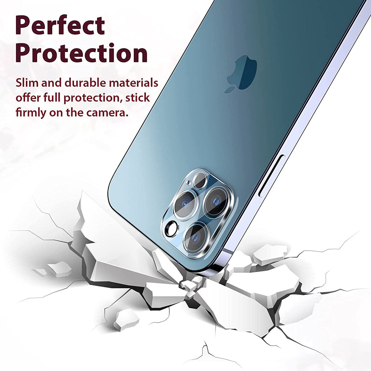 3 Stuks - EGV Camera Lens Protector - Compatibel met iPhone 12 Pro Max 6.7" - Ultra Dun - Glas - Krasbescherming - Lens Cover