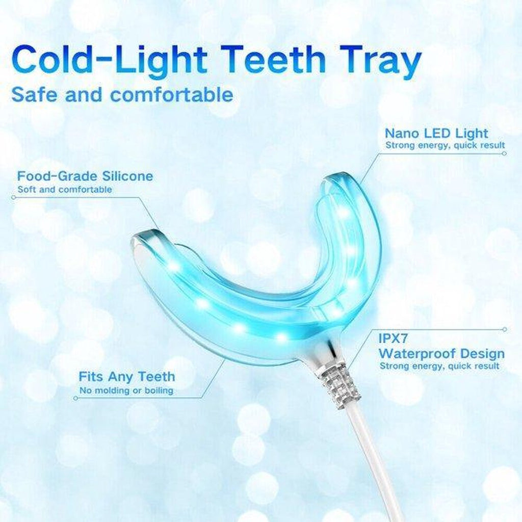 iFanze | 16 Lights LED tandenbleekset | Incl.t 5 tandenbleekgels | USB-opladen | snel resultaat