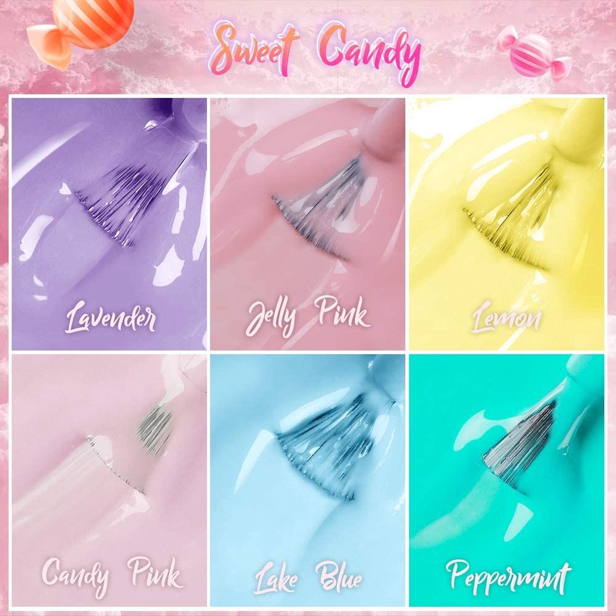 Rosalind 6-delige Semi-Permanente Gellak Set - Langdurige Gellak voor Meer dan 14 Dagen - 10 ml per Fles - Veilig, Natuurlijke Ingrediënten en Gemakkelijk aan te Brengen - Nagellak Set - Inclusief Professionele Instructies