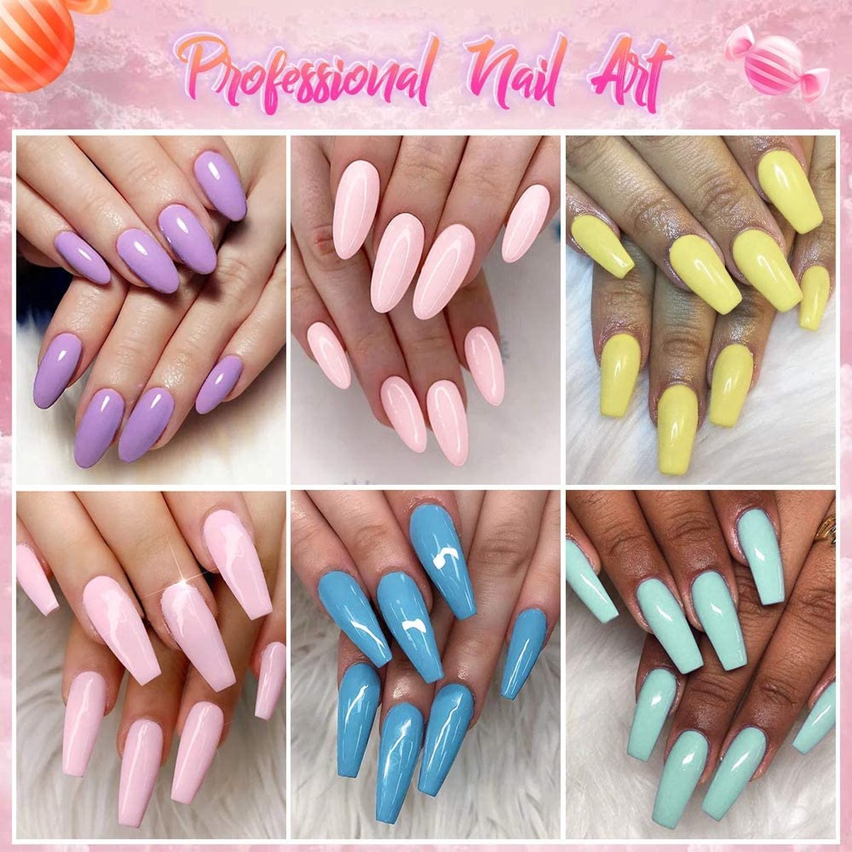 Rosalind 6-delige Semi-Permanente Gellak Set - Langdurige Gellak voor Meer dan 14 Dagen - 10 ml per Fles - Veilig, Natuurlijke Ingrediënten en Gemakkelijk aan te Brengen - Nagellak Set - Inclusief Professionele Instructies