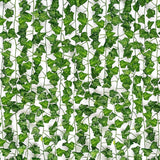 12 Stuk - Groene Klimop Ivy - 2 Meter - Kunstmatig Hedera Helix Plant - voor Thuis, Keuken, Tuin, Kantoor, Bruiloft, Feest