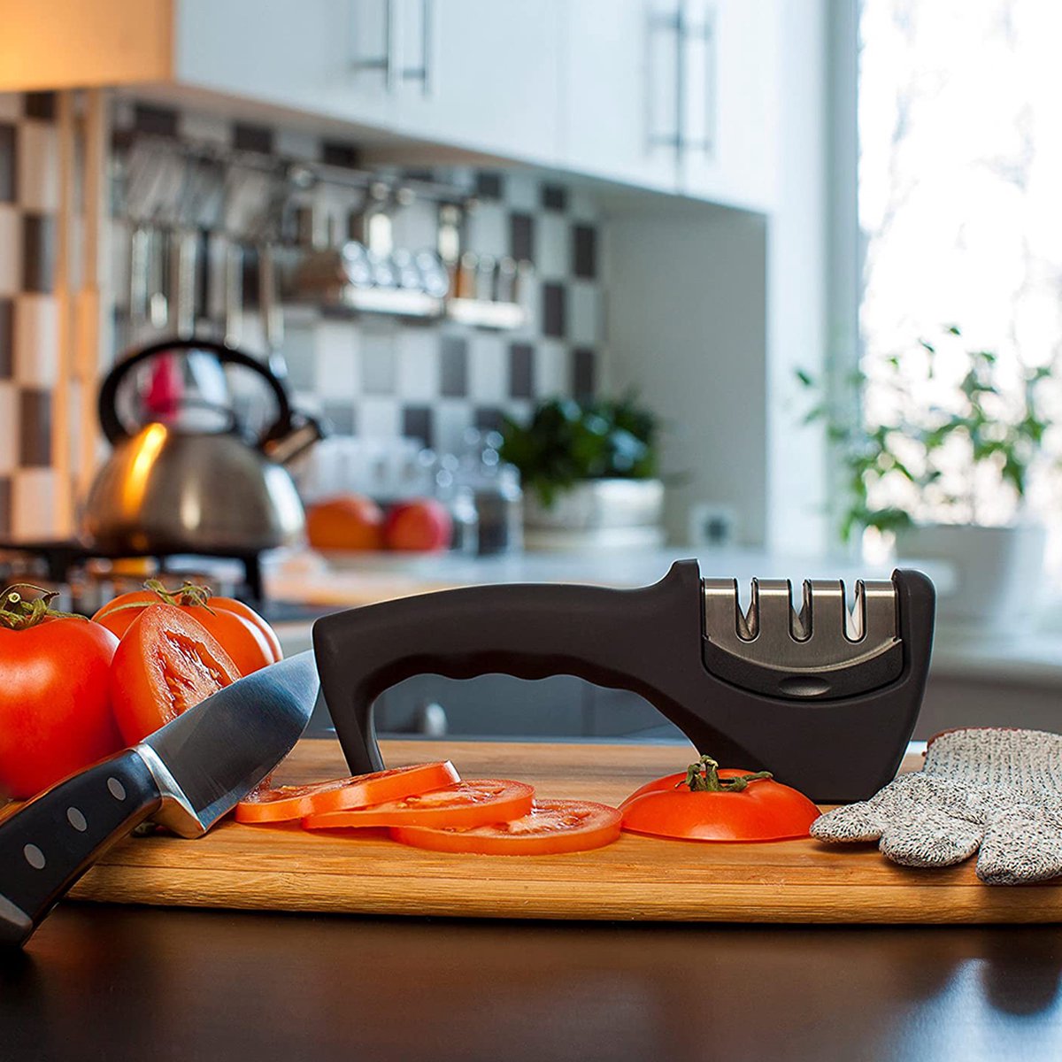 3-Traps - Multifunctioneel Messenslijper - Professioneel Tungsten, Diamant & Keramiek - Precisie, Fijne & Grove Slijping - Antislip & Ergonomisch Design - Zwart