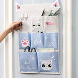 Hangende Wandorganizer | 2 Delig, 10 Vakken | Polyester Katoenen Stof  Decoratief Opbergrek | Kattenprint