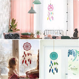 2 Stuks - DIY Houten Dream Catcher Pakket - Inclusief Jute Touw - Dromenvanger Bouw Set - Hangende Ornament - Cut Out Dreamcatcher Bouw Set - Dromenvanger Doe-Het-Zelf-kunst Knutselpakket