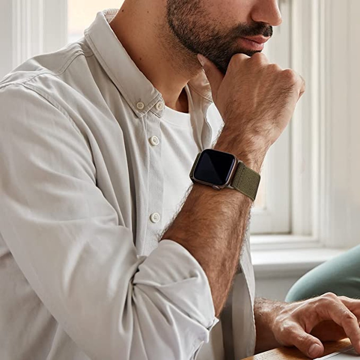 2 Stuks | Elastische Solo Loop horlogebanden | Geschikt Voor Apple Watch 38 mm - 40 mm - 41 mm | Gevlochten Nylon Sportbanden | Verstelbare Vervangingsbanden | Duurzaam, Licht en Sterk | Compatibel met Apple Watch Series 7/6/5/4/3/2/1/SE |Unisex |