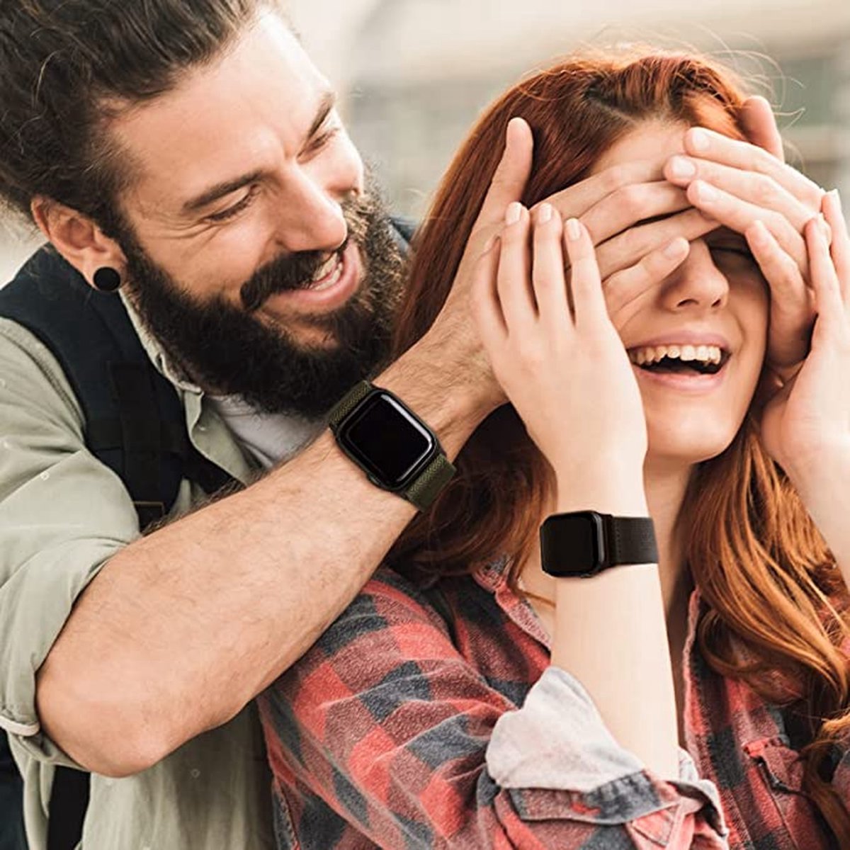 2 Stuks | Elastische Solo Loop horlogebanden | Geschikt Voor Apple Watch 38 mm - 40 mm - 41 mm | Gevlochten Nylon Sportbanden | Verstelbare Vervangingsbanden | Duurzaam, Licht en Sterk | Compatibel met Apple Watch Series 7/6/5/4/3/2/1/SE |Unisex |