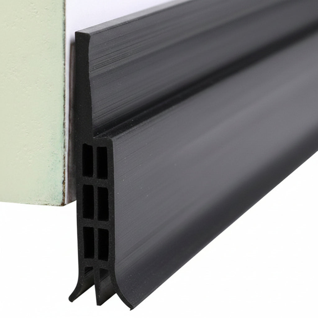2 sTUKS  – Tochtstrip Deur 2 Meter – zelfklevende tochtwering 1m x 5cm – TPE deurstrip tegen koude lucht – geluidswerende en insectenwerende onderdeur strip – tochtstopper voor binnengebruik – isolatiestrip voor deuren – eenvoudig aan te brengen