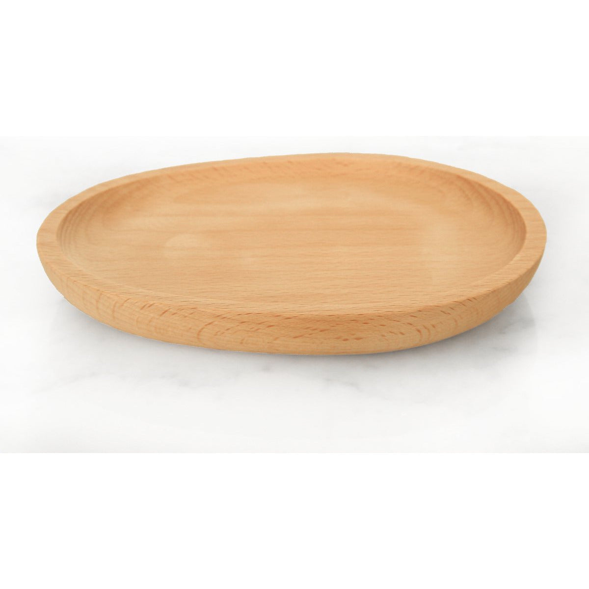 Beukenhouten Schaaltje – Handgemaakt Rond Houten Dienblad – Minimalistisch Design – Gladde Afwerking – Decoratieve Houten Fruitschaal – Serveer- en Displayschaal – Natuurlijke Beuk – Ø ca. 20cm – Multifunctioneel Interieuraccessoire