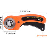 45mm Rotary Cutter Set - Quilters Naaien Patchwork Snijgereedschap voor Leer, Stof en Papier - Hoge Snelheid Staal Mes - Ergonomisch Ontwerp voor Efficiëntie en Precisie