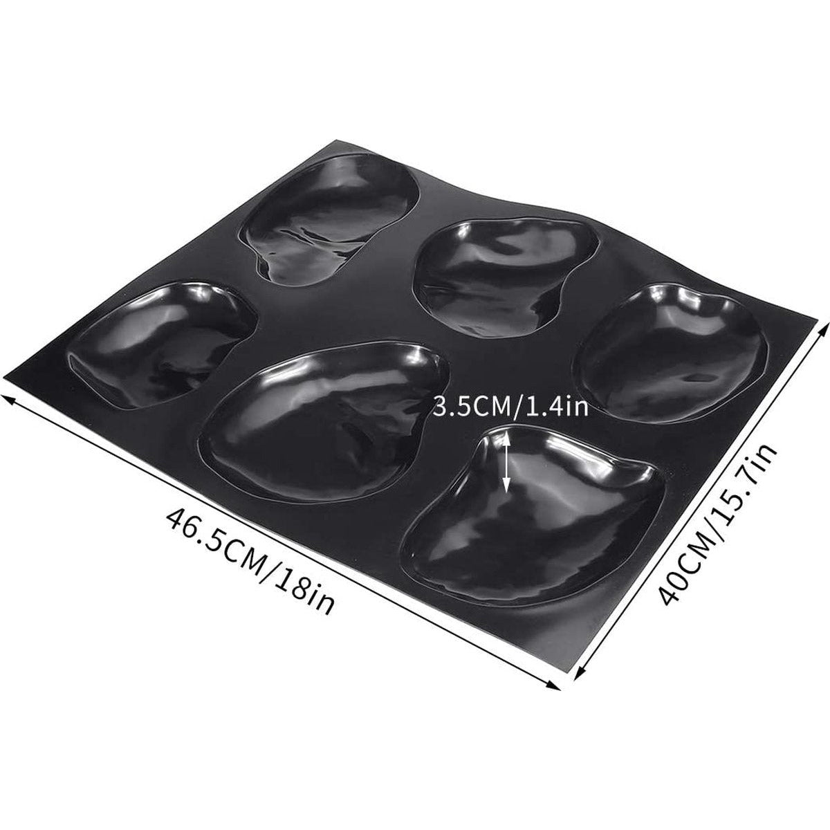 DIY Kasseien Mallen - Herbruikbare Natuursteen Mallen - Keistenen Mold Voor DIY Tuin Decoratie - Step Stones Mold - 6 Grote Pebble Vormen Tray -