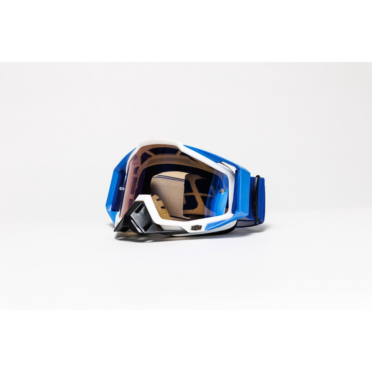 100% MTB Downhill/Freeride Goggle – Anti-Fog Helder Glas – Afneembare Neusbeschermer – Ventilatiekanalen – Co-Molding Frame – Inclusief Brillenzakje – Beschermbril Voor Mountainbike, Fietscross, BMX