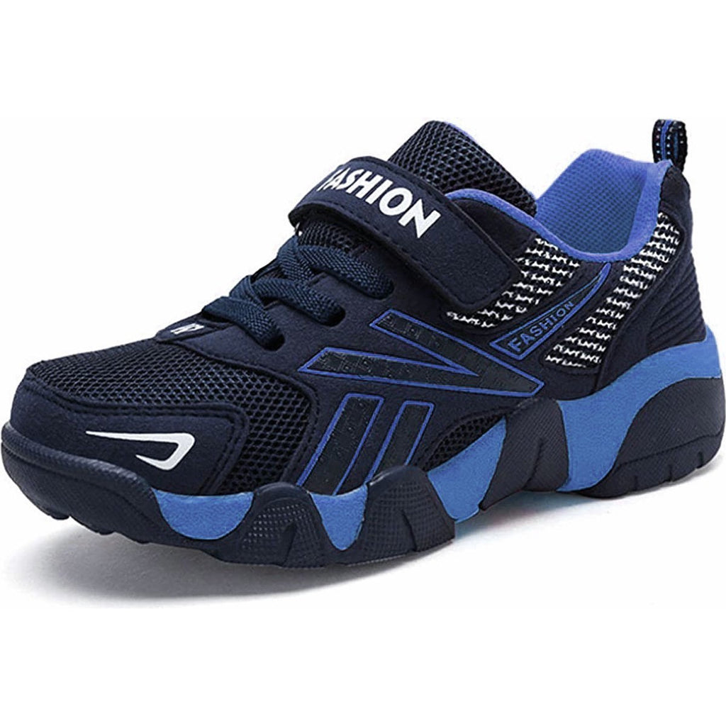 Casual Mesh Kinder Sneakers - Ademende Schoenen Met Zachte Zolen - Vrijetijdsschoenen - Sport Schoenen - klittenband Sluiting - Lichtgewicht - Maat 33 - Blauw