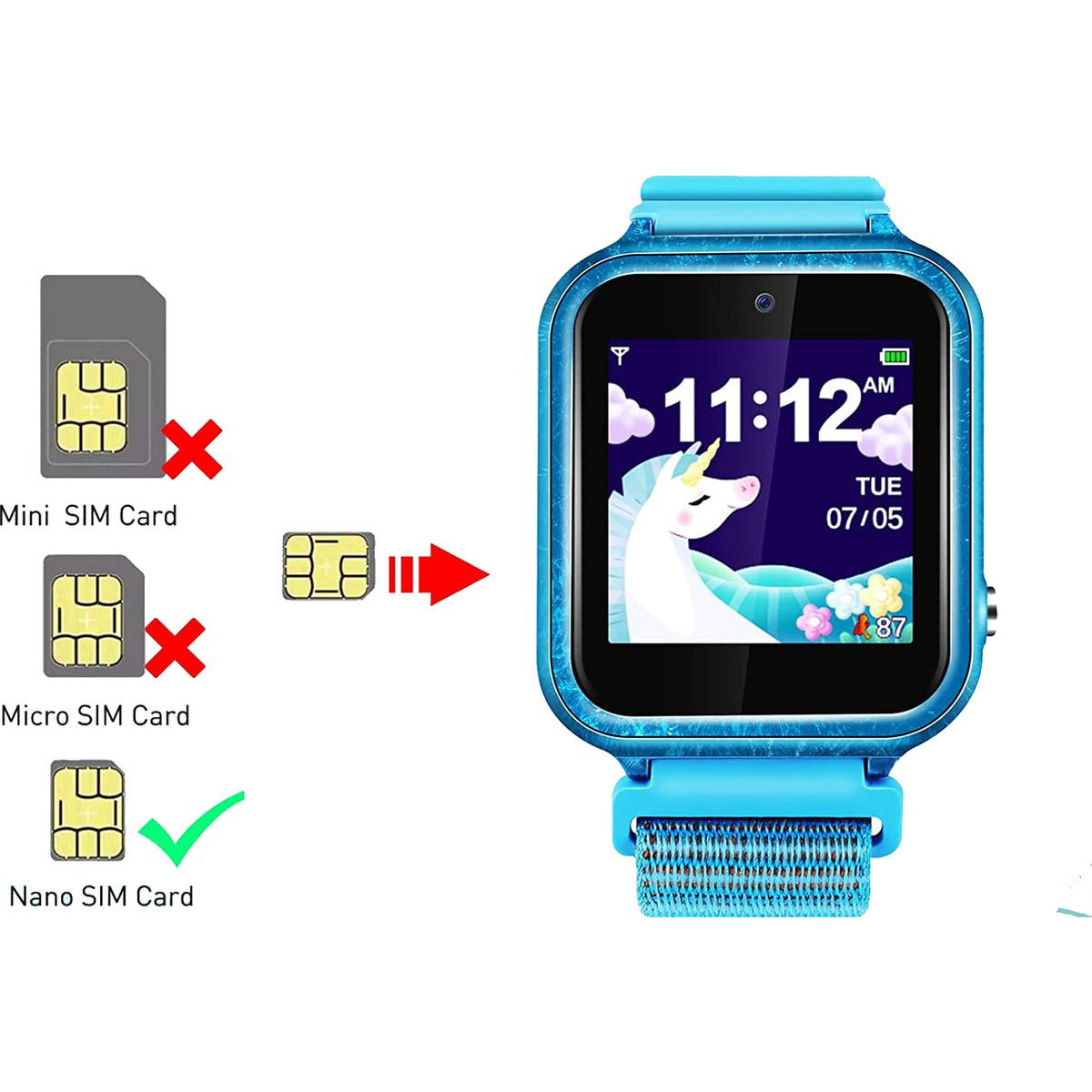Smart Watch Voor Kinderen - Smartwatch Met 24 Ingebouwde Games - Met Stappenteller - Telefoon Mode - Muziekspeler - Rekenmachine - Klok - Zaklamp - Van 3 Tot 14 Jaar - Blauw