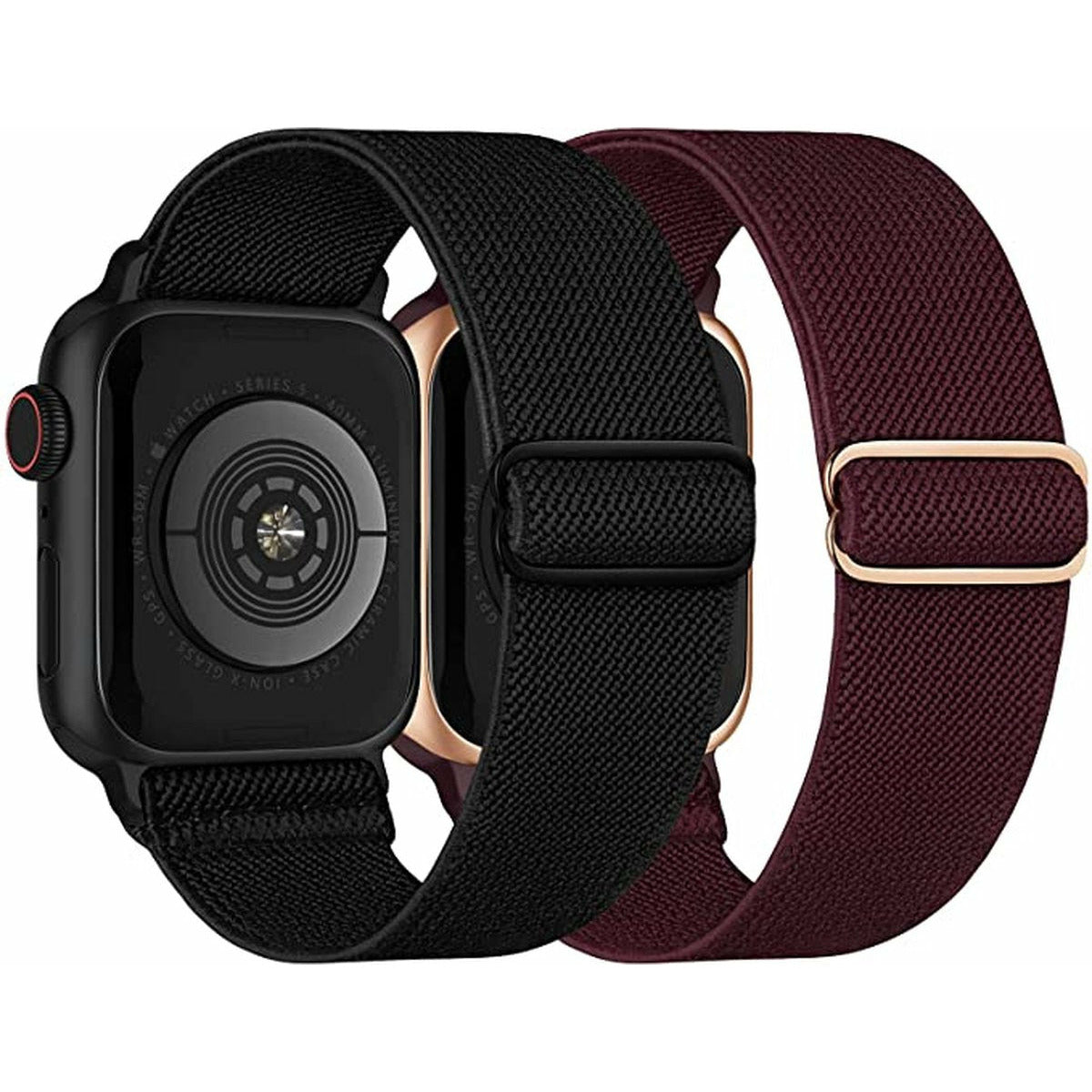 2-Pack Nylon Horlogebanden voor Apple Watch 38mm/40mm - Compatibel met Apple Watch Series 1-7/SE/Nike+/Sport/Edition - Duurzaam, Ademend en Verstelbaar - Modieuze Kleurkeuze