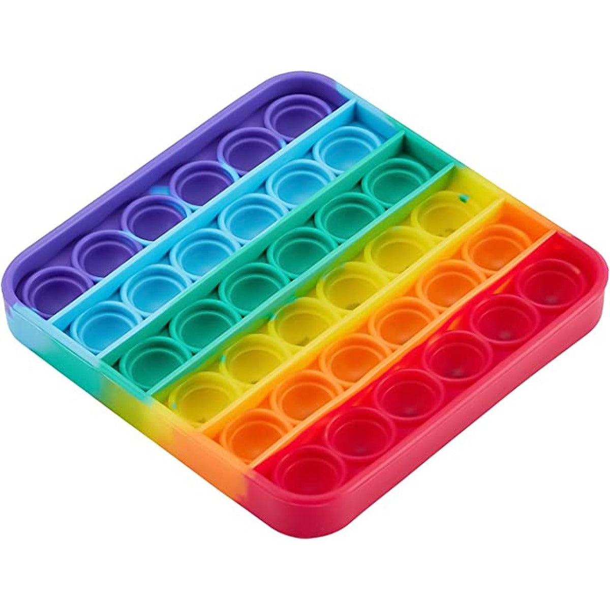 2 Delig - Pop It Set - Regenboog Fidget Toy Met Letters - Sleutelhanger Bubble Pop - Antistress Fidget Toy - Zintuigelijk Spel - Silicone - Angst- En Stress Verlichter