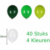 40 stuks - Latex Ballonnen in 4 Kleuren - St. Patrick's Day Ballonnen set - Geschikt voor Lucht en Helium - Geschikt voor Ballonnenboog – Decoratie Versiering - Groen
