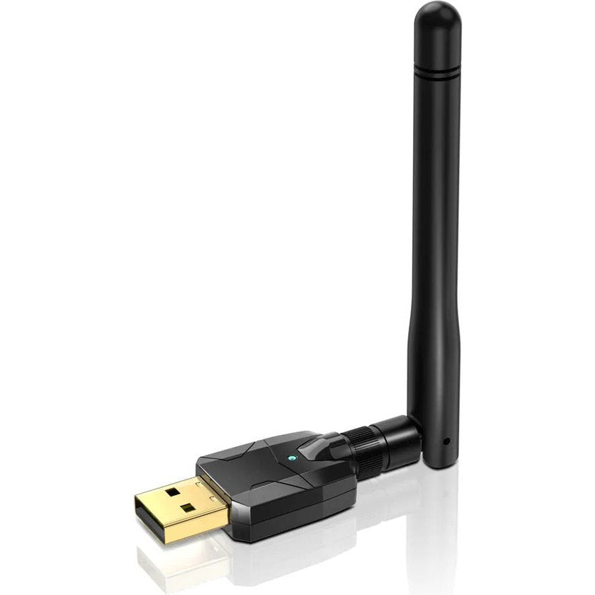 Edup - Long Range Bluetooth Adapter voor PC - Bluetooth 5.0 - Externe Dongle - Bluetooth Antenna - USB - High Gain - Geschikt Voor Desktop & Laptop - Compatibel met Windows. - Zwart