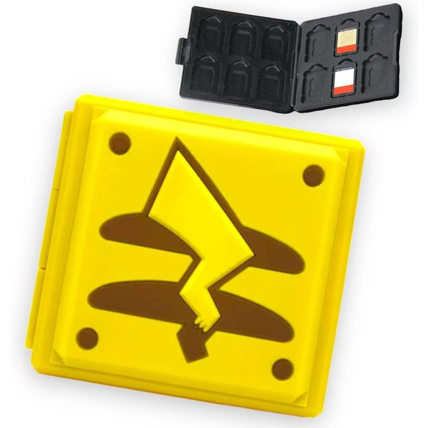 Game Card Opbergcase Voor Nintendo Switch - Schokbestendige - Geel met Vraagteken Design - Geschikt voor 12 Game Cards - Zakformaat en Reisvriendelijk
