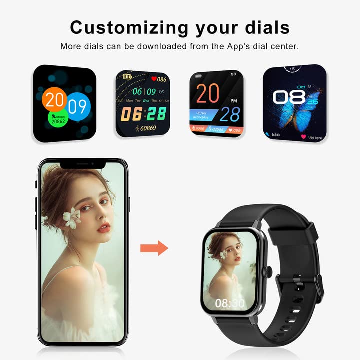 Blackview R3 Pro Smartwatch – 1.69” Full Touch – 24 Sportmodi – Hartslag & SpO2 – 5ATM Waterdicht – Inclusief 2 Polsbandjes – iOS & Android