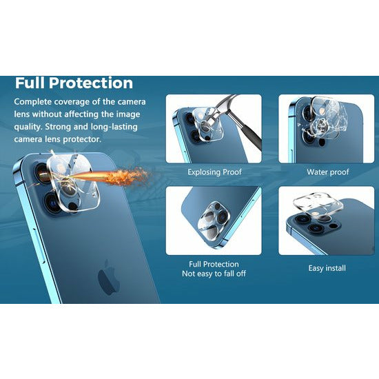3 Stuks - EGV Camera Lens Protector - Compatibel met iPhone 12 Pro Max 6.7