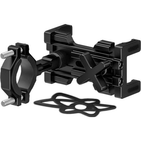 Aluminium Telefoon Mount - Voor Fiets / Motor - 360° Rotatie - Universeel Smartphone Cradle - Schokbestendig - Zwart