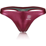 Sexy Faux Leren Herenslip - Herenmode String - Man Thong Ondergoed - Geschikt Om In Te Zwemmen - Rood - Maat XXL