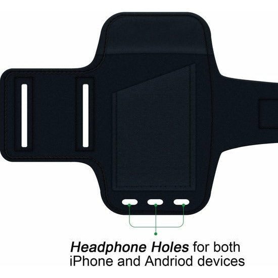 EOTW - Universele Smartphone Sportarmband - Met Kabelhouder en Sleutelhouder - 5.8" - Universeel Sport Telefoonhoes - Reflecterend - Spatwaterdicht - Verstelbaar - Compatibel met iPhone en Android - Mobiele Telefoonhoes - voor Joggen, Hardlopen - zwart