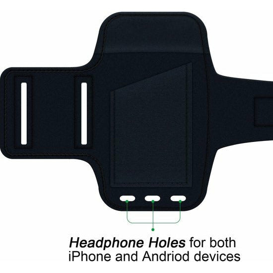 EOTW - Hardloop Sportarmband - Met Kabelhouder en Sleutelhouder - 5.8" - Universeel Sport Telefoonhoes - Reflecterend - Spatwaterdicht - Verstelbaar - Compatibel met iPhone X/XS/11 Pro - Mobiele Telefoonhoes - voor Joggen, Hardlopen - zwart