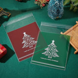 400 Stuks - Transparante Uitdeezakjes - Kerstboom Motief - 4 Ontwerpen - Cellofaan Zakken - Snoep Zakken - Hersluitbaar - Zelfklevende - Doorzichtig - Geschikt Voor Koekjes, Snoep, Chocolade - Transparant