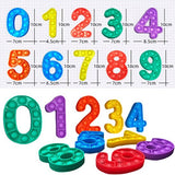 15 Delige - Nummers Pop- It Fidget Toy - Cijfers Sn Symbolen - Educatief Pop Bubble Speelgoed - Sensorisch Speelgoed - Fidget Toy - Multi Kleur