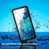 Redpepper | IP68 Waterdichte Hoes | Geschikt Voor Samsung Galaxy S21 + 5G | Transparante Stip | Schokbestendige | Waterdichte PC + TPU Beschermhoes | Zwart