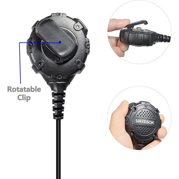 Enkel polige - Walkie Talkie Luidspreker Microfoon - 2,5 mm - Universele Draadloze Microfoon - Externe Schoudermicrofoon - Geschikt voor Motorola Talkabout Radio's - Security 2-Way Radio Accessoires