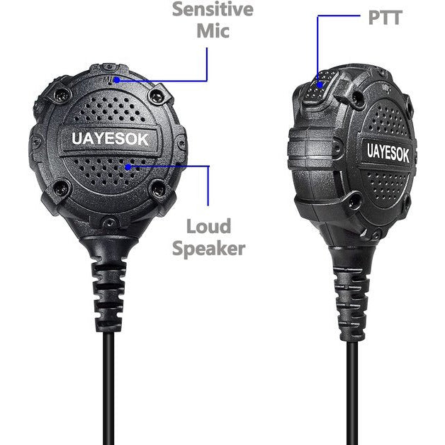 Enkel polige - Walkie Talkie Luidspreker Microfoon - 2,5 mm - Universele Draadloze Microfoon - Externe Schoudermicrofoon - Geschikt voor Motorola Talkabout Radio's - Security 2-Way Radio Accessoires