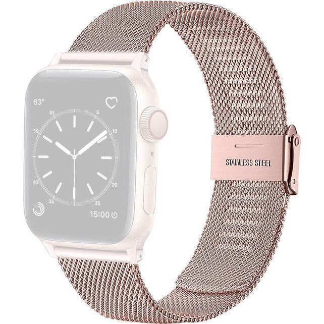Universele Horlogeband Voor Apple Watch - RVS Milanese Vervangende Smartwatch Band | Stalen Polsarmband | Geschikt voor Apple Watch | Bandvervanging van Roestvrij staal | Voor Apple Watch SE/iWatch Series 8 7 6 5 4 3 2 1 | 41mm / 40mm / 38mm
