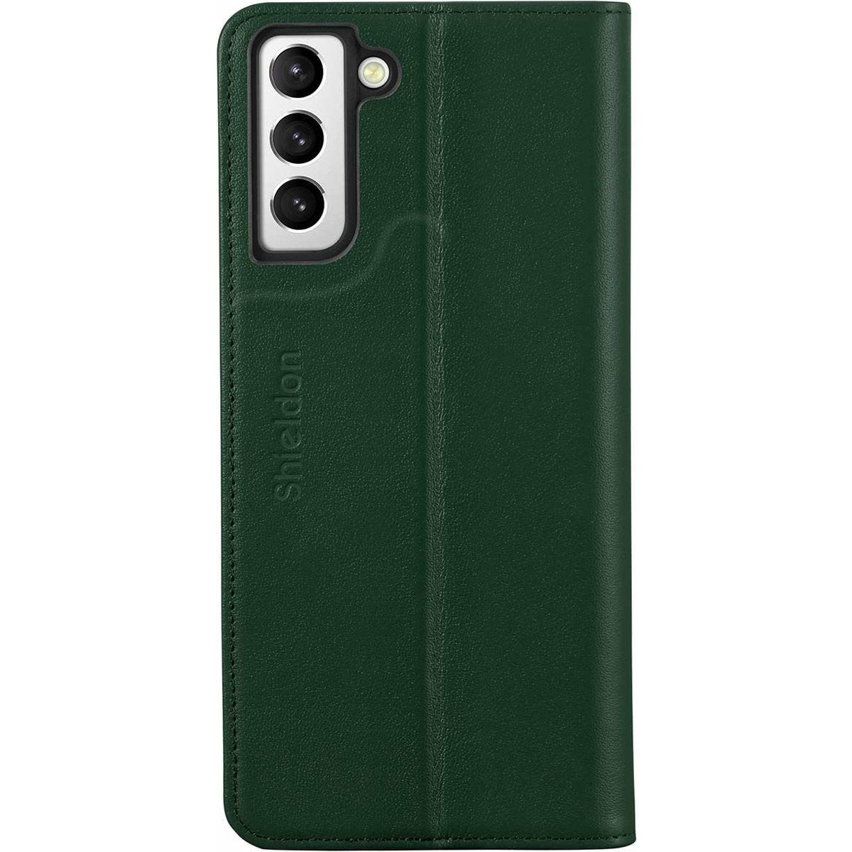 SHIELDON - SAMSUNG S21 Plus Wallet Case - SAMSUNG Galaxy S21 Plus 6.7-inch Folio Leer Case - Midnight Groen